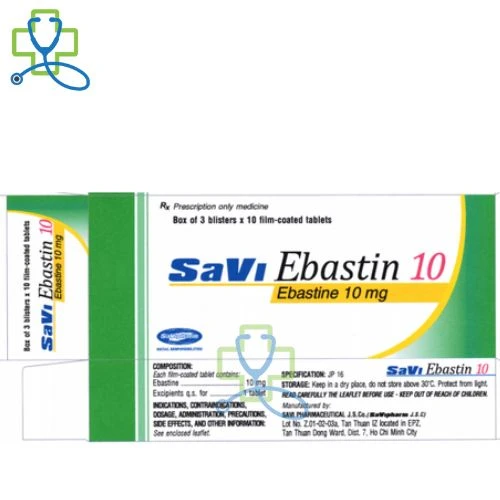 SaVi Ebastin 10 - Thuốc điều trị viêm mũi dị ứng