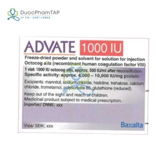 Advate - Octocog alfa 1000 IU Baxalta