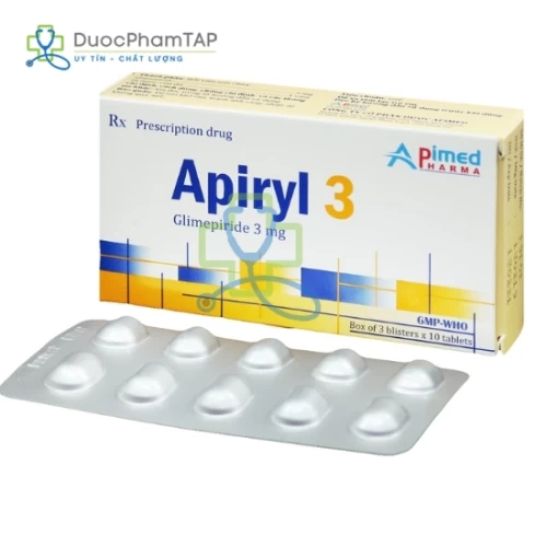 Apiryl 3 - Glimepirid 3mg Apimed