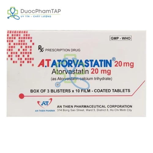 A.T Atorvastatin 20mg