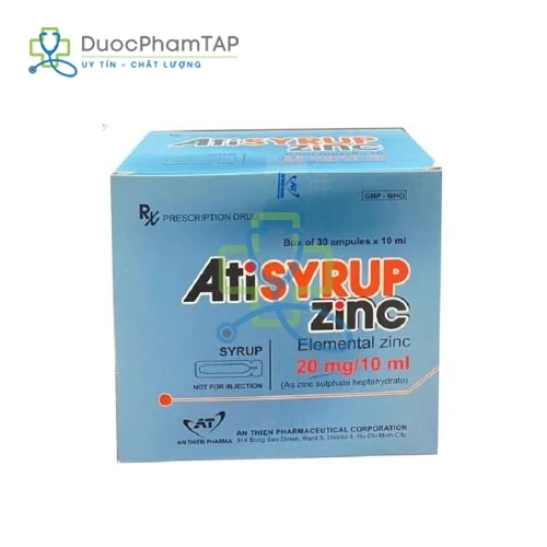 Atisyrup Zinc 20mg/10ml An Thiên