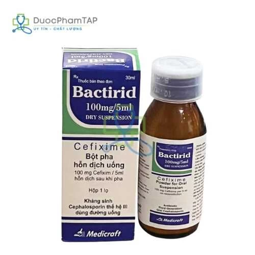 Bactirid 100mg/5ml dry suspension 30ml - Cefixim Medicraft