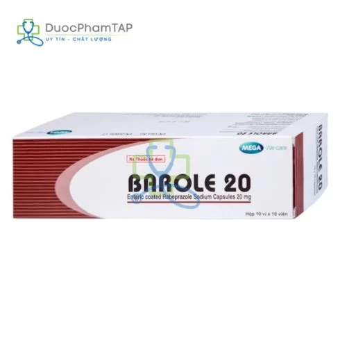 Barole 20 - Rabeprazol natri Inventia Healthcare