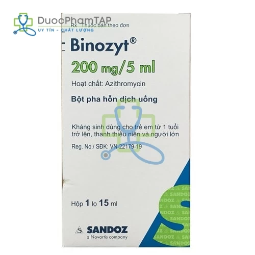 Binozyt 200mg/5ml - Azithromycin Sandoz