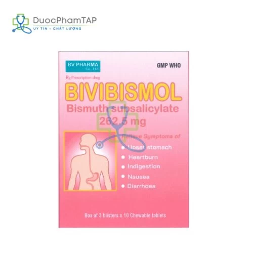 Bivibismol - Bismuth subsalicylate 262,5mg BV Pharma