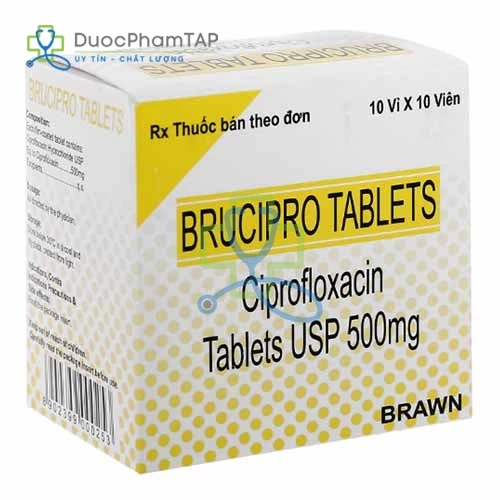 Brucipro Tablets - Ciprofloxacin 500mg Brawn Laboratories