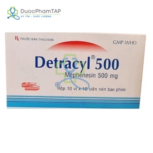 Detracyl 500 - Mephenesin 500mg Dược phẩm Cửu Long