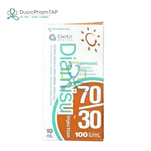 Diamisu-70+30 10ml - Insulin 100IU/ml Getz Pharma