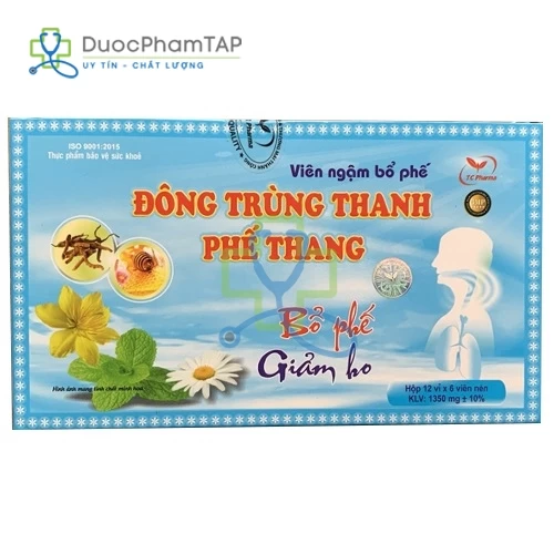 Viên ngậm bổ phế Đông trùng thanh phế thang TC Pharma