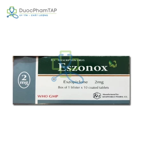 Eszonox 2 - Eszopiclone 2mg Khapharco (10 hộp)