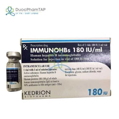Immunohbs 180IU/ml - Human hepatitis B immunoglobulin Kedrion