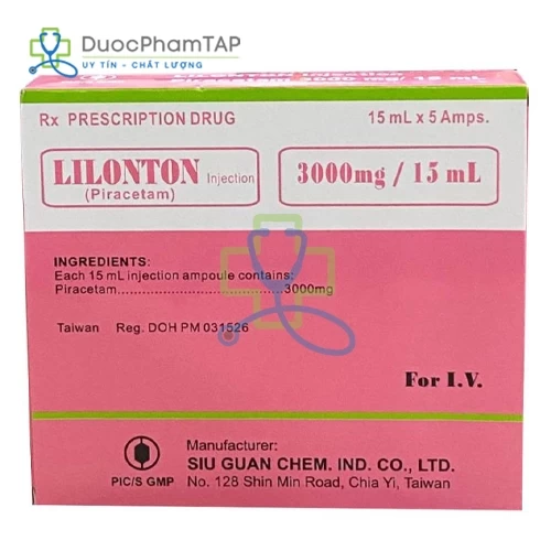 Lilonton Injection - Piracetam 3000mg Siu Guan Chem