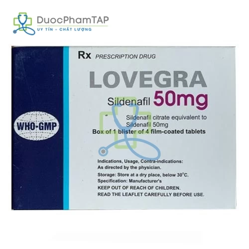 Lovegra 50 - Sildenafil 50mg Pharbaco