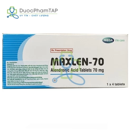 Maxlen-70 - Alendronic acid 70mg Mega