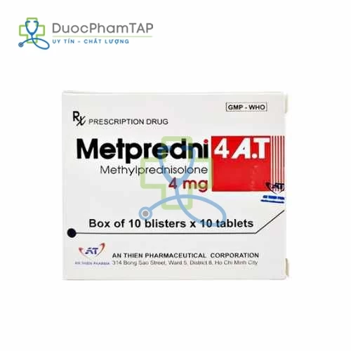 Metpredni 4 A.T - Methylprednisolon 4mg An Thiên Pharma