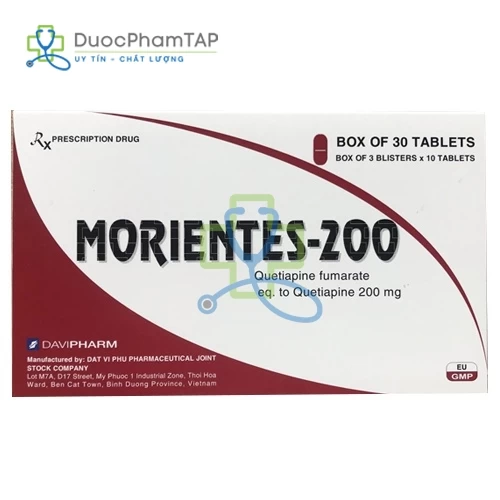 Morientes 200mg - Quetiapin 200mg Davipharm