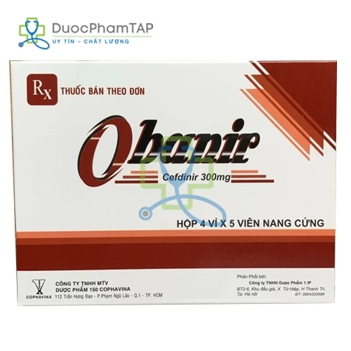 Obanir 300mg - Cefdinir 300mg Armephaco