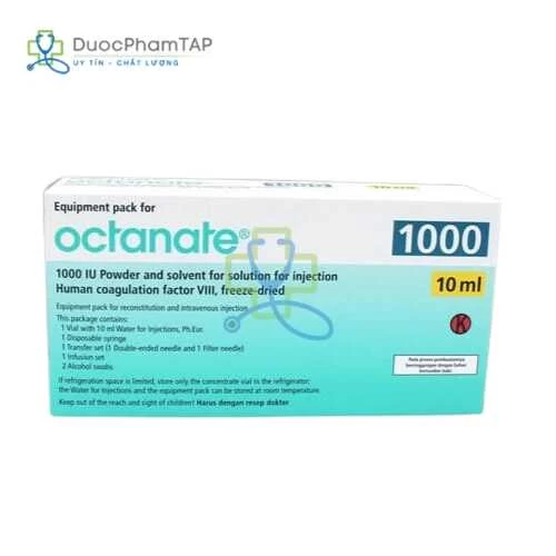 Octanate 1000IU - Human Coagulation Factor VIII Octapharma