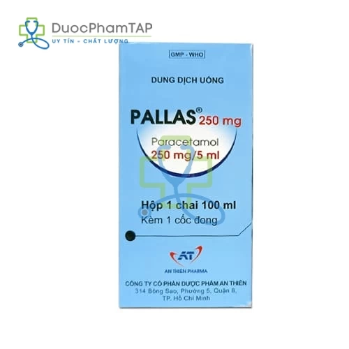 Pallas 250mg - Paracetamol 250mg/5ml An Thiên Pharma