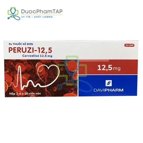 Peruzi 12.5 - Carvedilol 12.5mg Davipharm