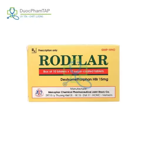 Rodilar - Dextromethorphan hydrobromid 15mg Mekophar
