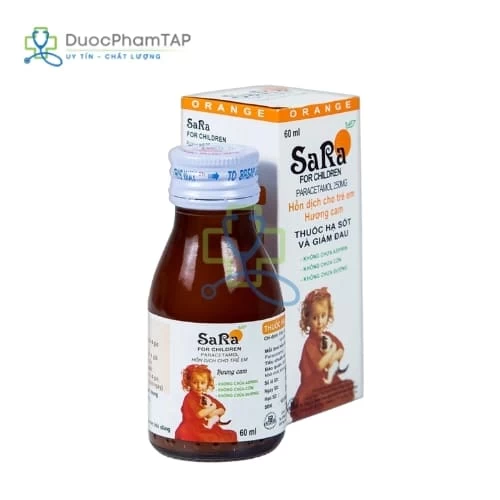 Sara for children (hương cam) - Paracetamol Thai 250mg Nakorn Patana