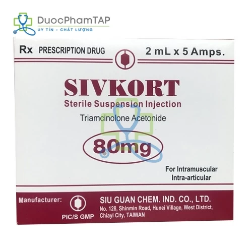 SivKort Retard - Thuốc tiêm Triamcinolone Siu Guan Chem