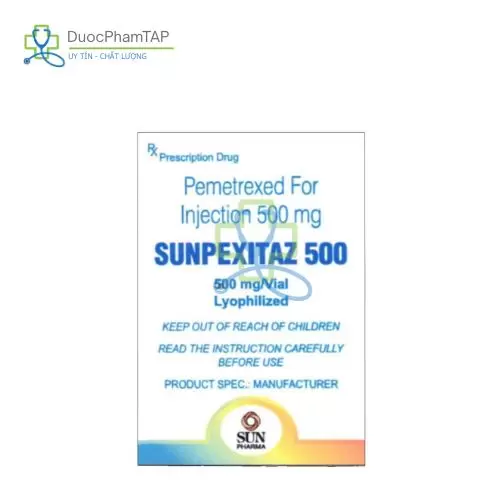 Sunpexitaz 500 - Pemetrexed Sun Pharma