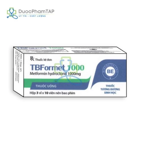TBFormet 1000 - Metformin HCl Pharbaco Thái Bình