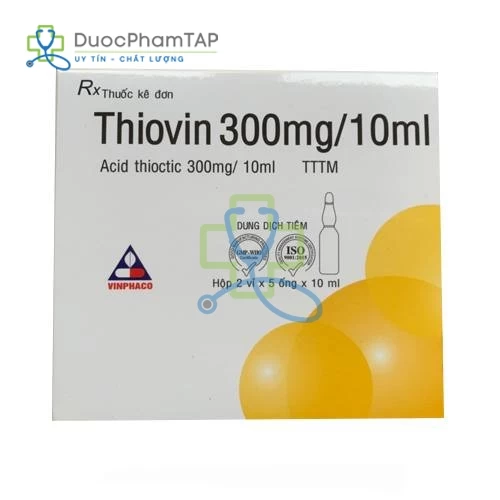Thiovin 300mg/10ml - Acid thioctic 300mg/10ml Vĩnh Phúc