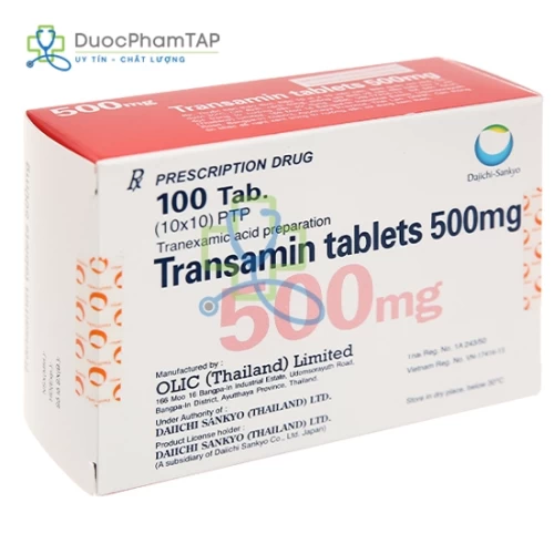 Transamin Tablets 500mg - Acid tranexamic OLIC