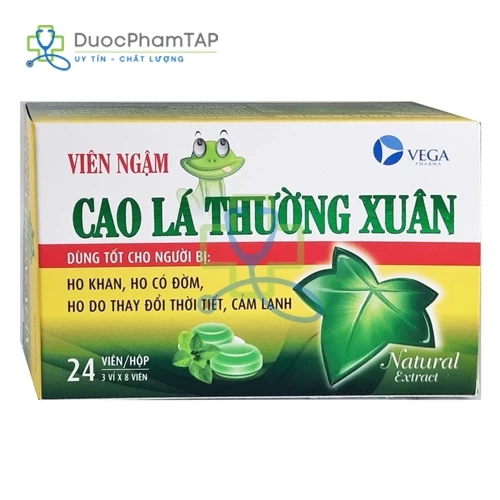 Viên ngậm Cao lá Thường Xuân Vega Pharma