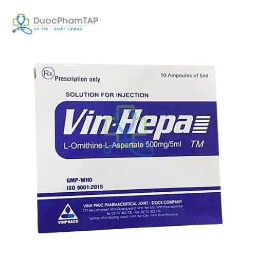 Vin-hepa - L-ornithine-L-Aspartate 500mg/5ml Vinphaco