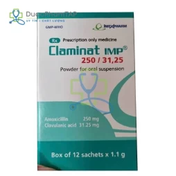 Claminat 250mg/31,25mg - Amoxicilin + Acid clavulanic Imexpharm