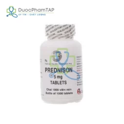 Prednison 5mg - prednisolon Robinson (lọ 1000 viên nén)