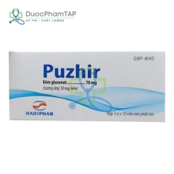 Puzhir - Kẽm gluconat 70mg Hadiphar